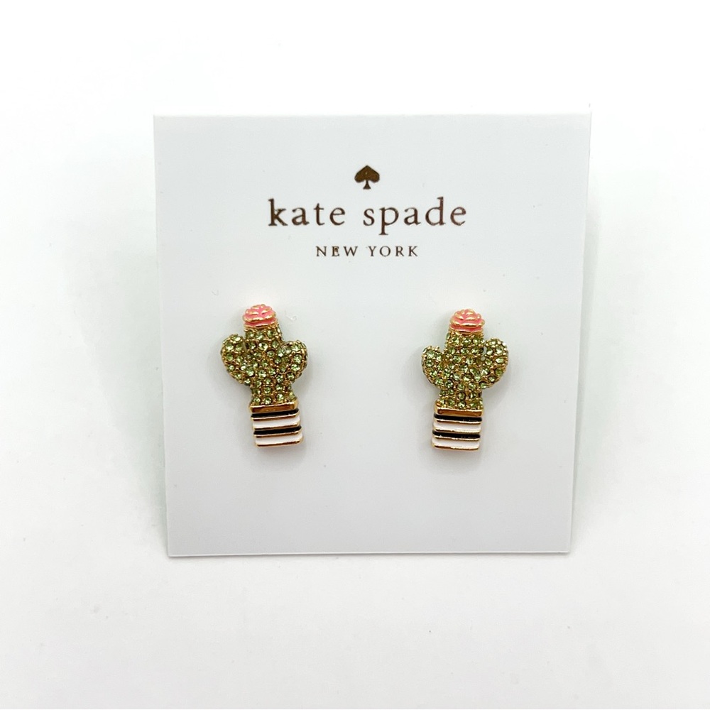 KS023-Kate Spade cactus earrings